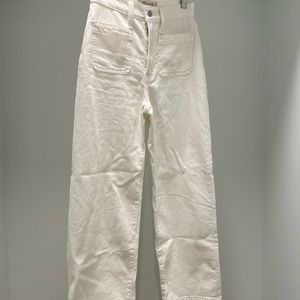 madewell white pocket jeans